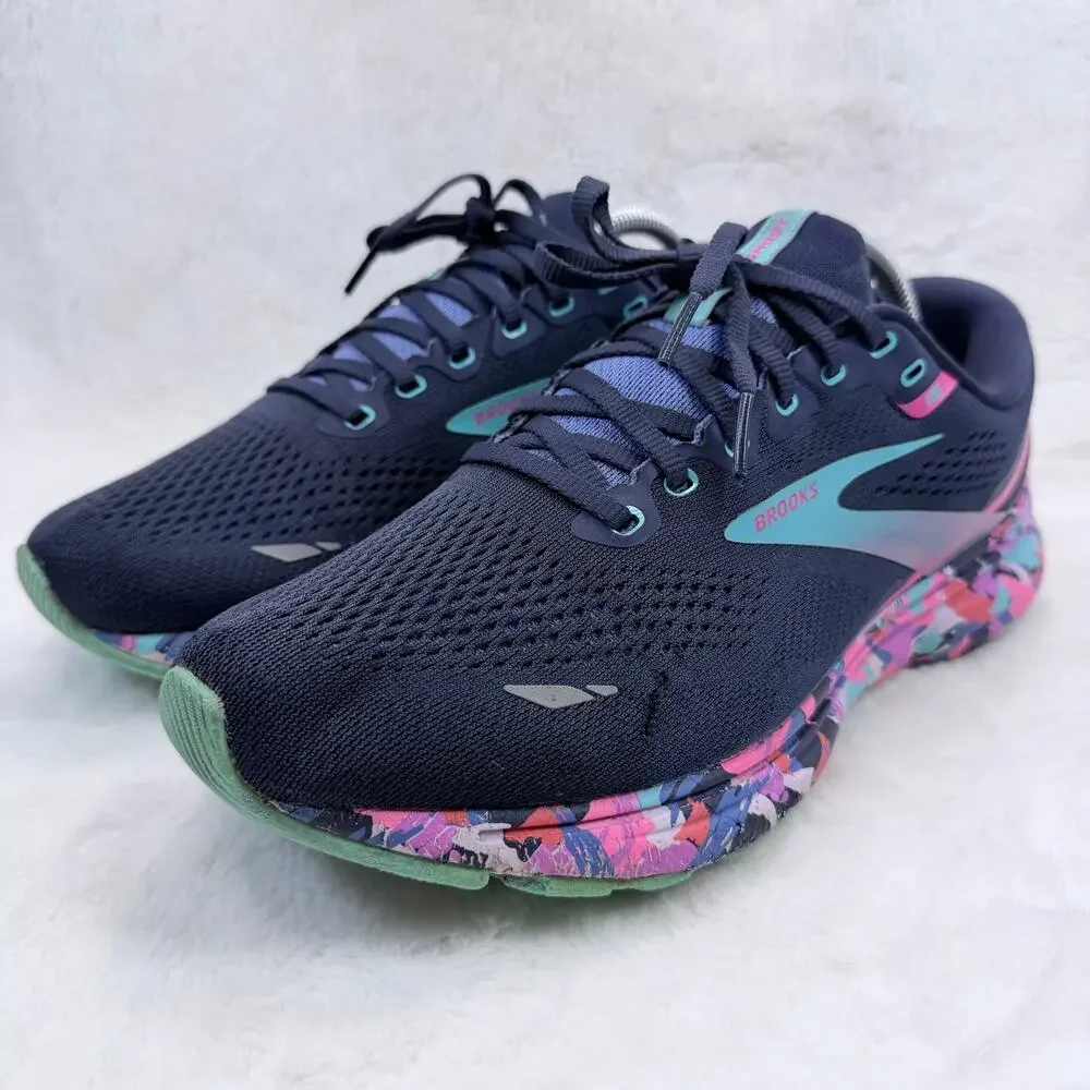 Brooks Ghost 15 Women's Eclipse Baja Blue Pink Running Shoes Size 11 Wide